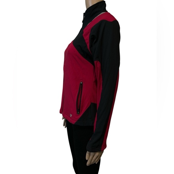 New Balance Women's Red & Black Fleece Jacket, Size M - Picture 3 of 6